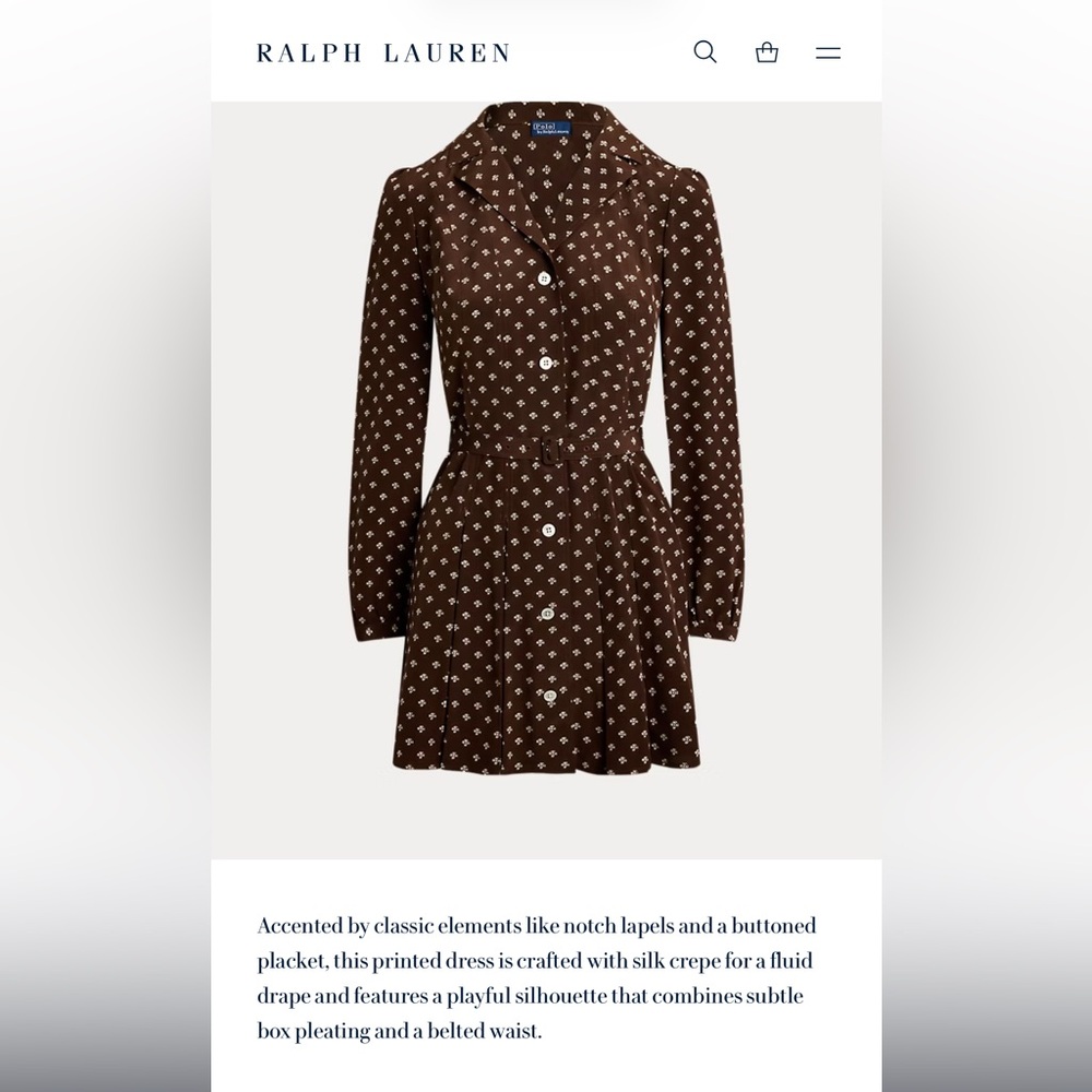 Polo Ralph Lauren printed silk mini dress - Picture 3 of 4